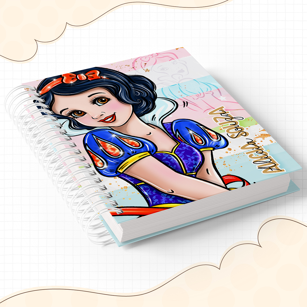 Encadernação Branca de Neve - Volta às aulas 8