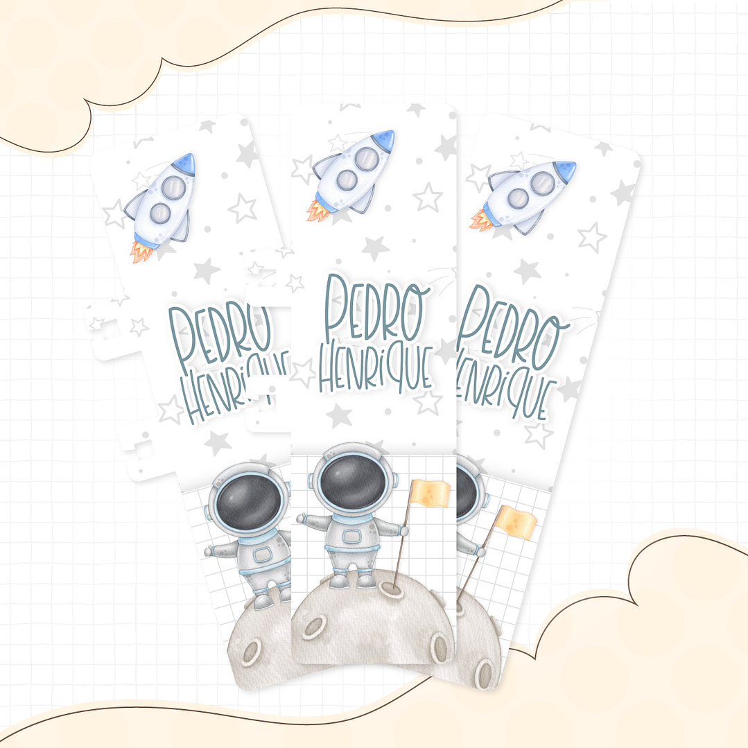 Kit Digital Encadernação Astronauta - Volta às Aulas 5