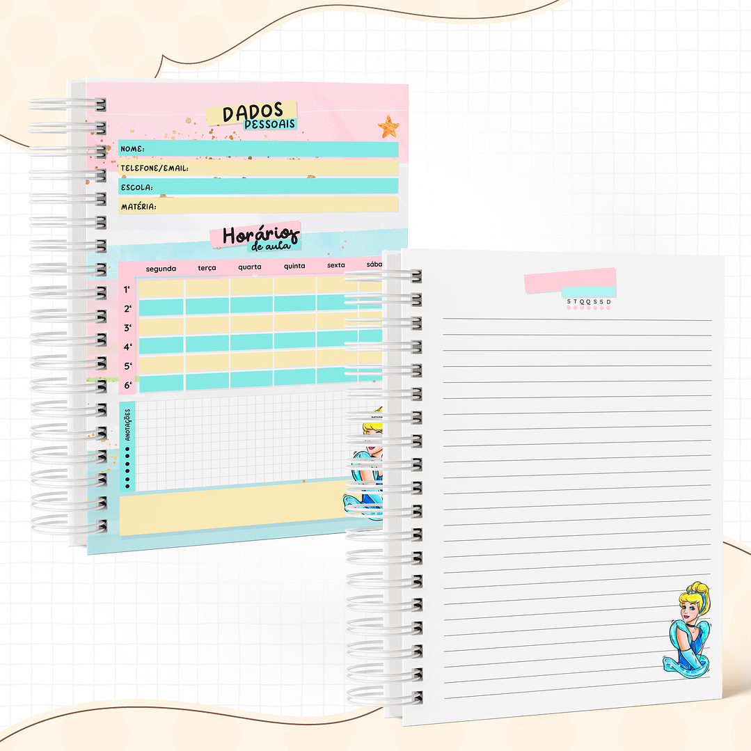 Kit digital Encadernação Cinderela - Volta às aulas 3