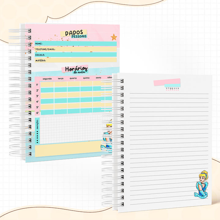 Kit digital Encadernação Cinderela - Volta às aulas 3