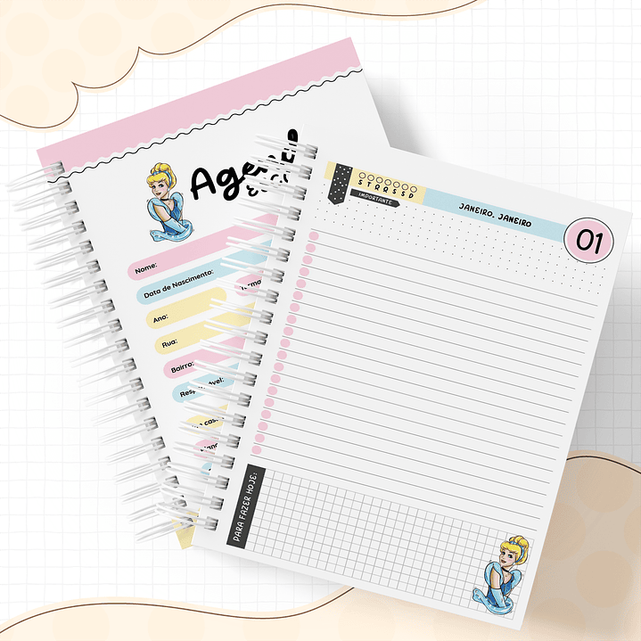 Kit digital Encadernação Cinderela - Volta às aulas 1