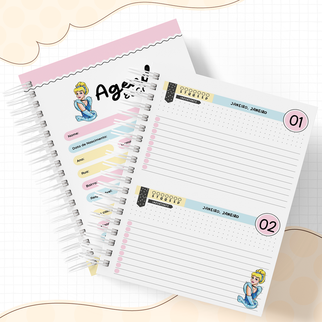 Kit digital Encadernação Cinderela - Volta às aulas 7