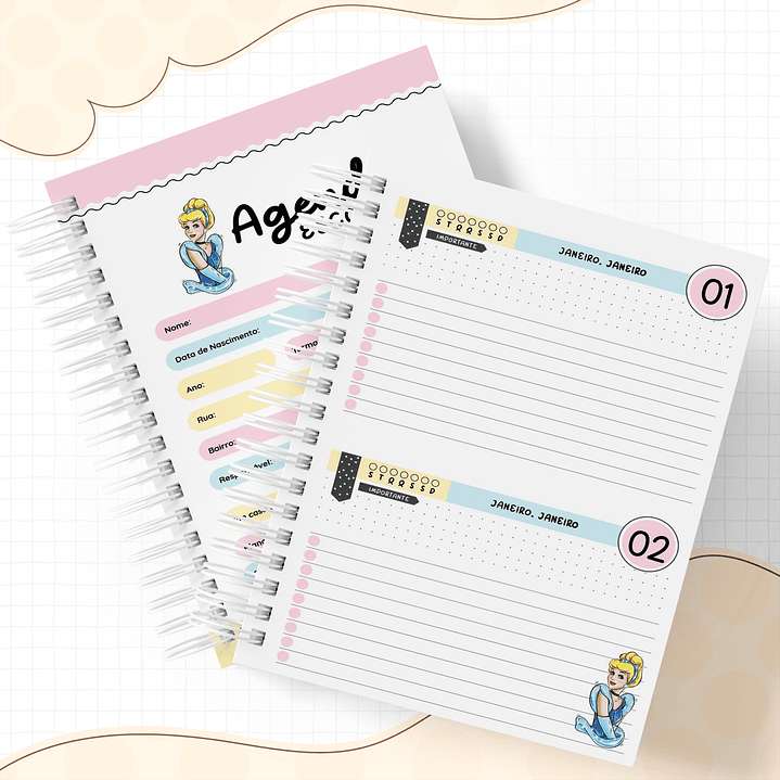 Kit digital Encadernação Cinderela - Volta às aulas 7