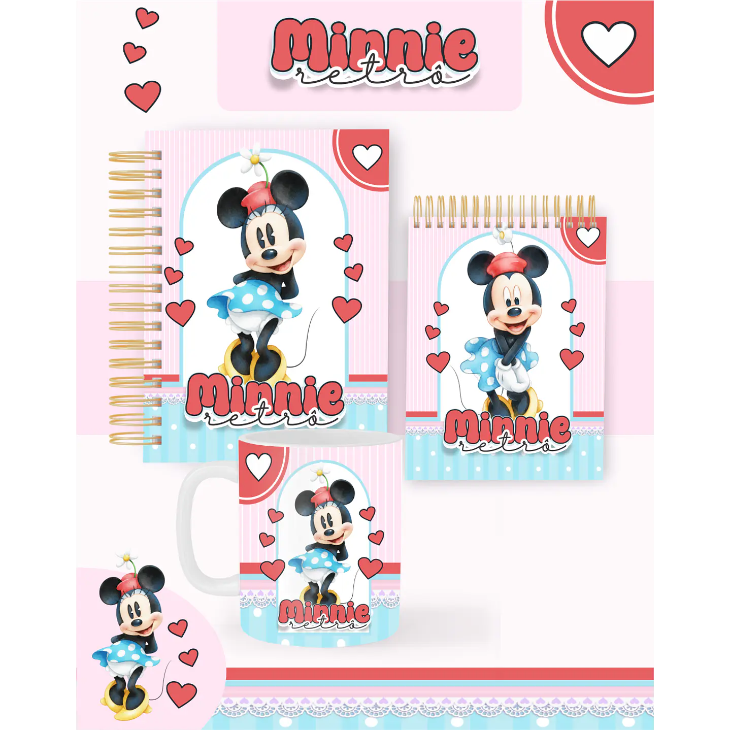 Pack papelaria 70 Temas com Agendas 2026, Planner e Notepads 4