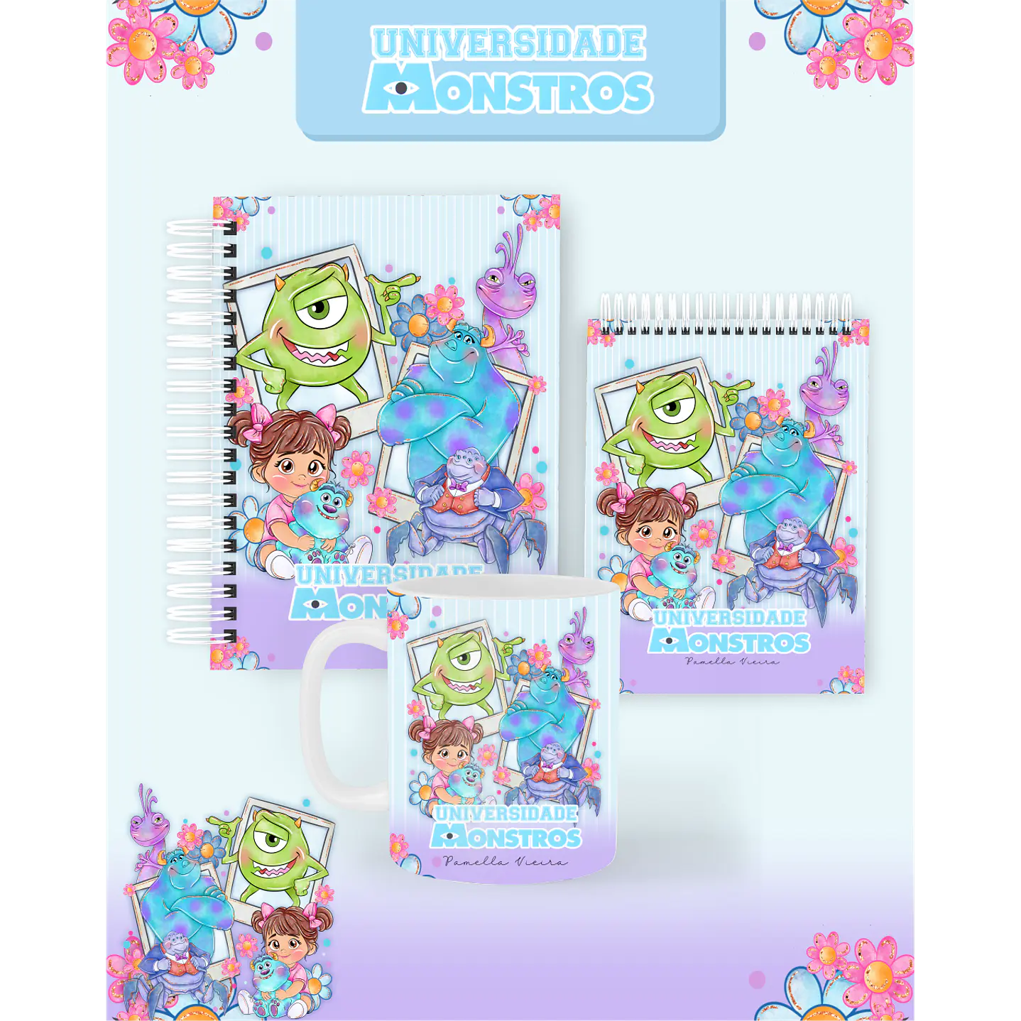 Pack papelaria 70 Temas com Agendas 2026, Planner e Notepads 9
