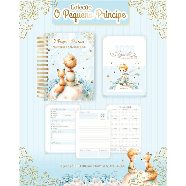 Pack papelaria 74 Temas com Agendas 2026, Planner e Notepads 3
