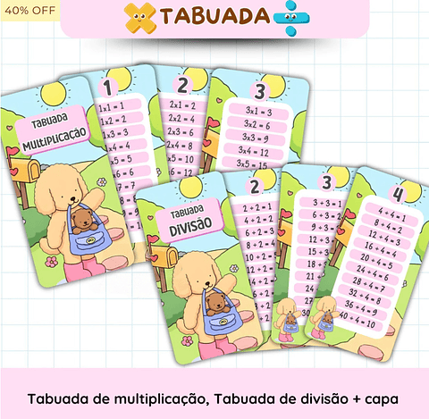 Kit Digital Tabuada Bobbie Goods Menina