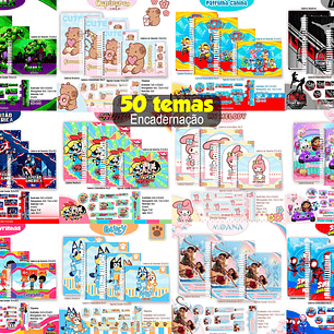 Pack Encadernação 50 Temas Variados - Volta às Aulas 
