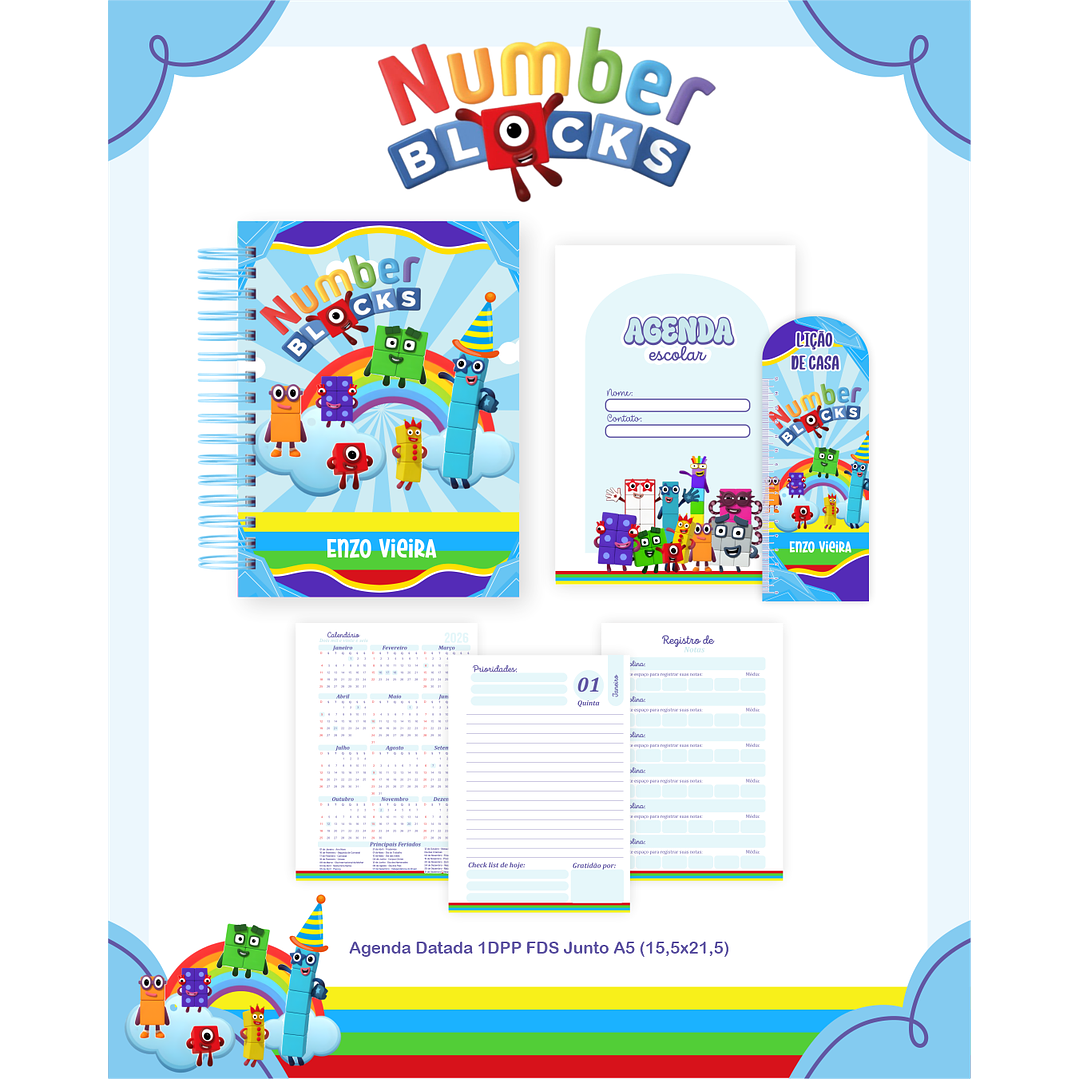 Encadernação Numberblocks - Volta às Aulas 2