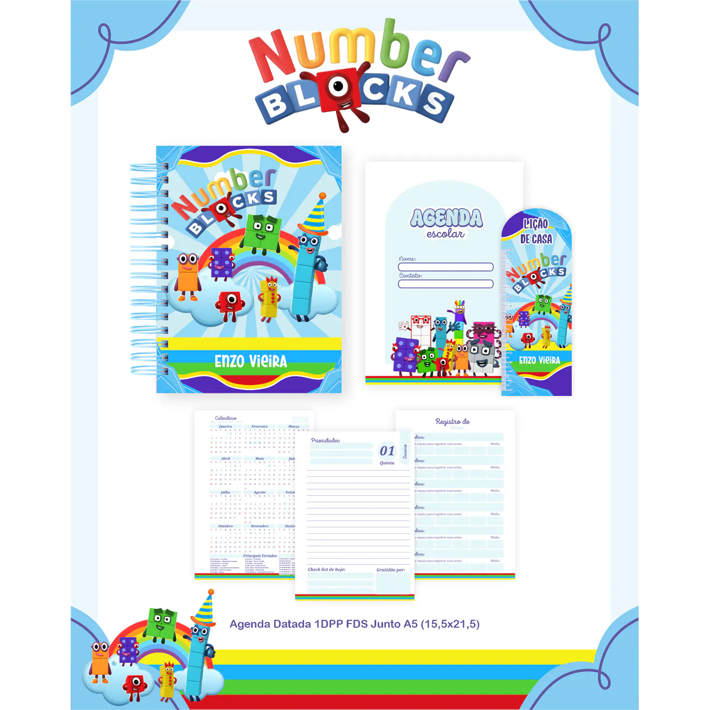 Encadernação Numberblocks - Volta às Aulas 2