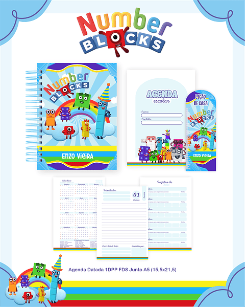 Encadernação Numberblocks - Volta às Aulas