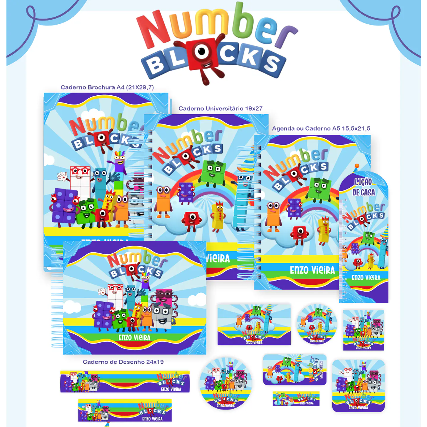 Encadernação Numberblocks - Volta às Aulas 1