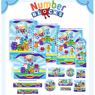 Encadernação Numberblocks - Volta às Aulas