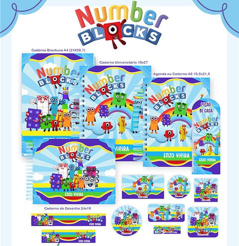 Encadernação Numberblocks - Volta às Aulas