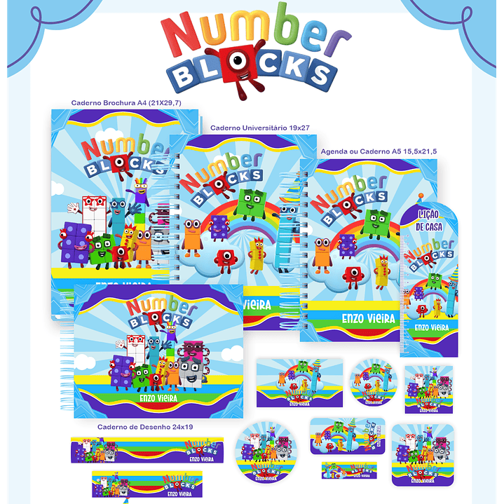 Encadernação Numberblocks - Volta às Aulas 1