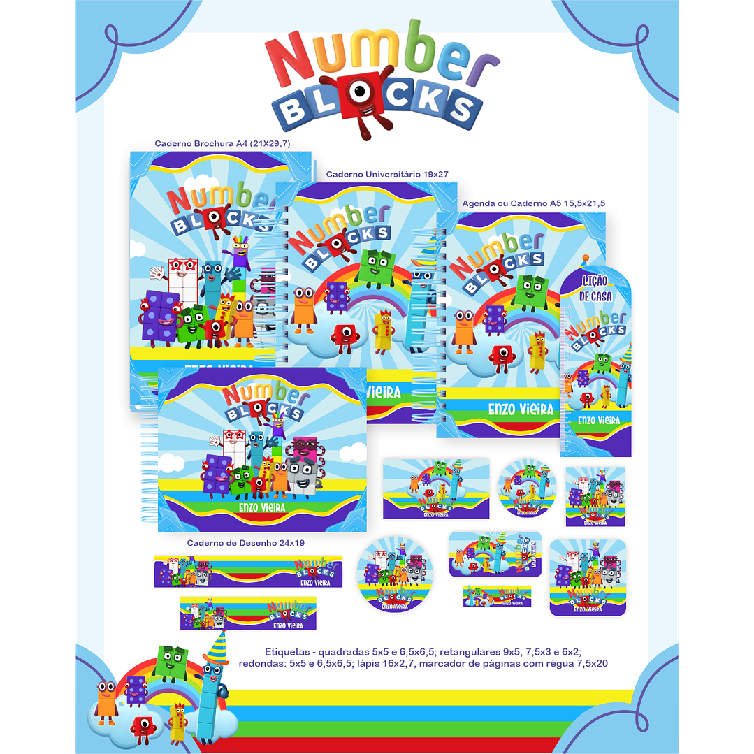 Encadernação Numberblocks - Volta às Aulas 4