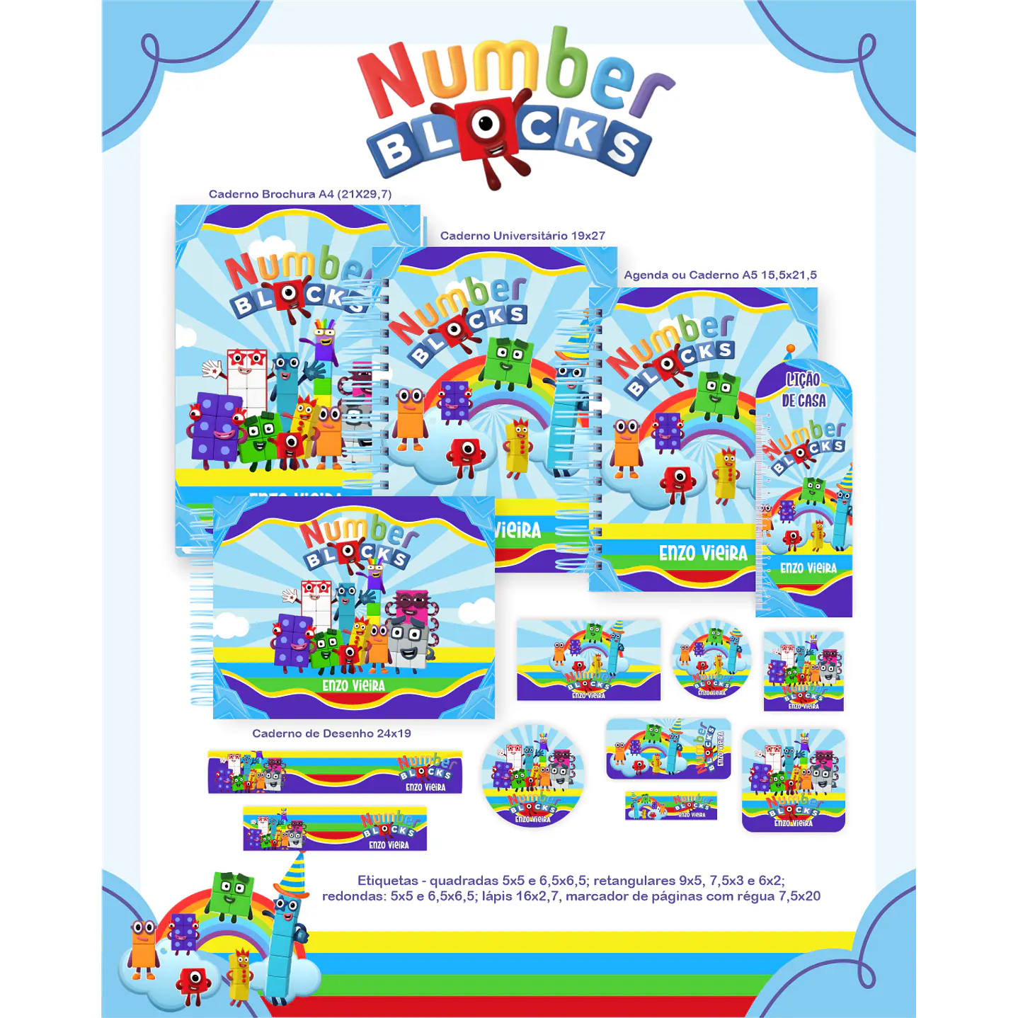 Encadernação Numberblocks - Volta às Aulas 4