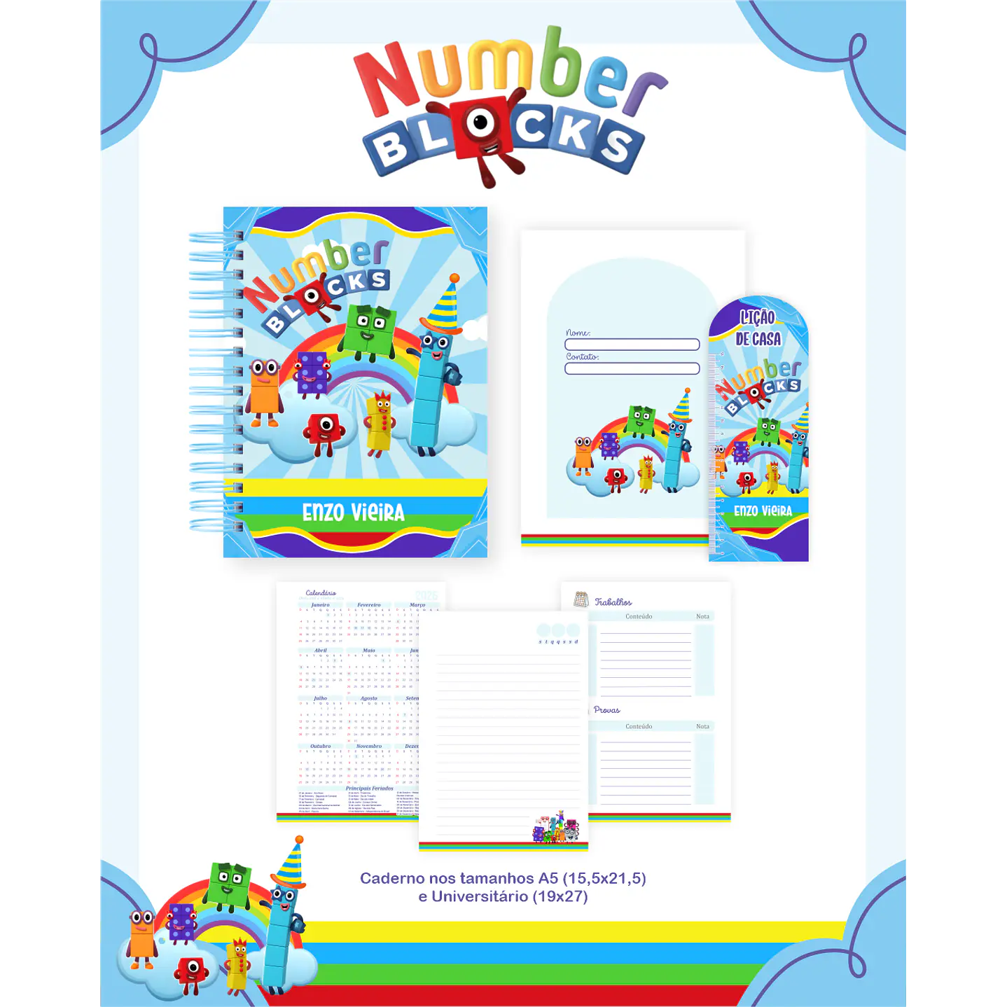Encadernação Numberblocks - Volta às Aulas 5