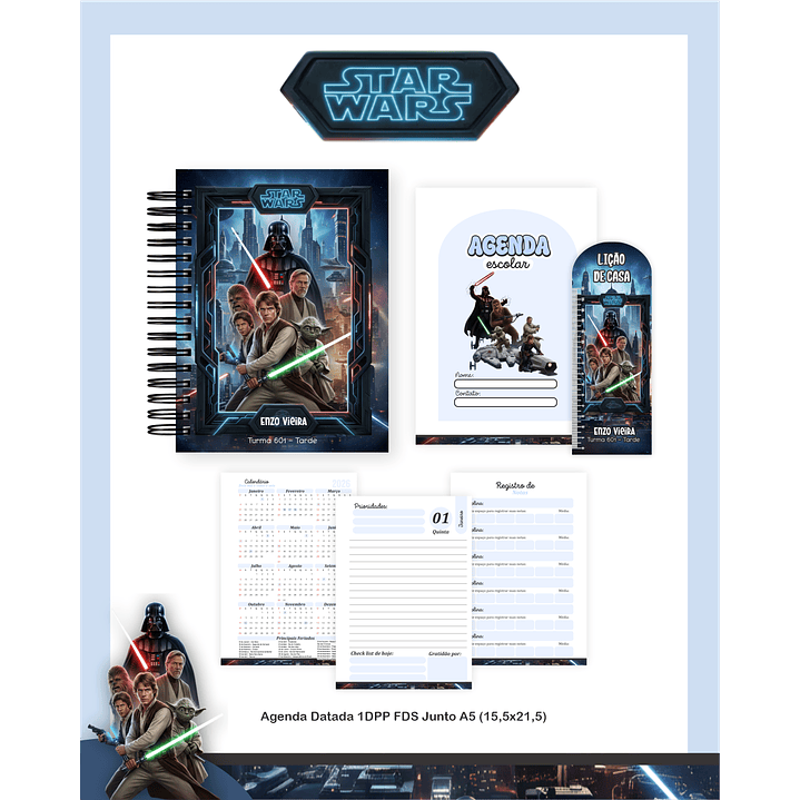 Kit Digital Encadernação Star Wars - Volta às Aulas 2