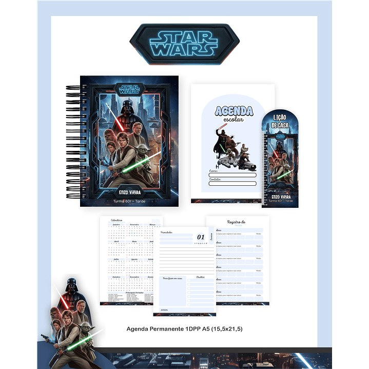 Kit Digital Encadernação Star Wars - Volta às Aulas 3