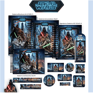 Kit Digital Encadernação Star Wars - Volta às Aulas