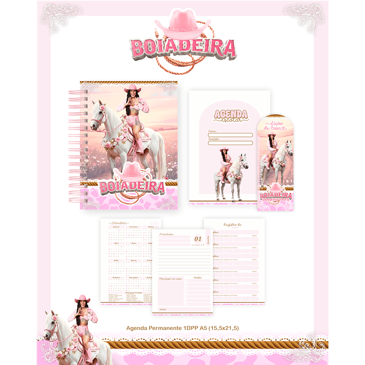 Kit Digital Encadernação Boiadeira - Volta às Aulas 5