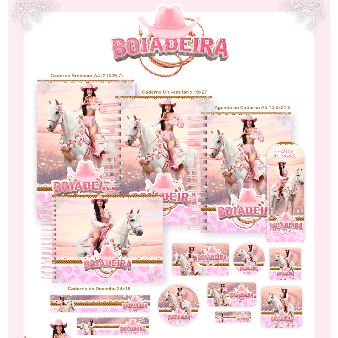 Kit Digital Encadernação Boiadeira - Volta às Aulas 2