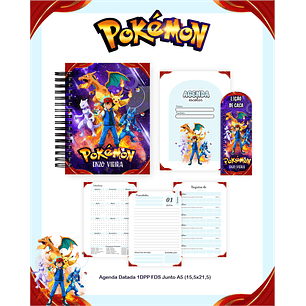 Kit Digital Encadernação Pokémon - Volta às Aulas 