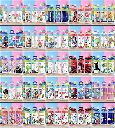 52 Artes para Squeeze Personagens - Arquivo Editável