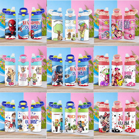 52 Artes para Squeeze Personagens - Arquivo Editável