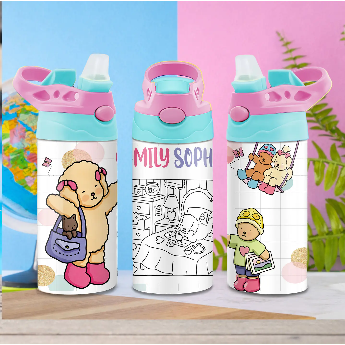 52 Artes para Squeeze Personagens - Arquivo Editável 14