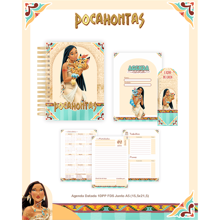 Encadernação Pocahontas - Volta às Aulas Completo 5