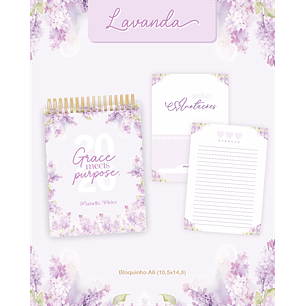 Encadernação Agenda e Planner Lavanda 2026