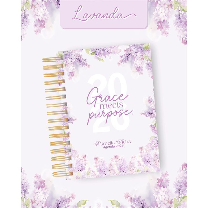 Encadernação Agenda e Planner Lavanda 2026 4