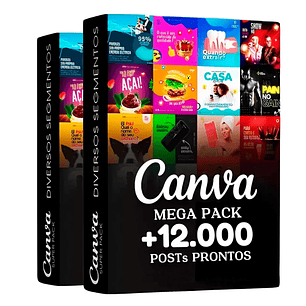 Mega Pack Canva com 12.000 Artes Editáveis para Redes Sociais