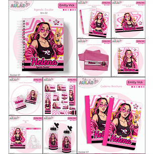 Kit Digital Encadernação Emily Vick - Volta às Aulas