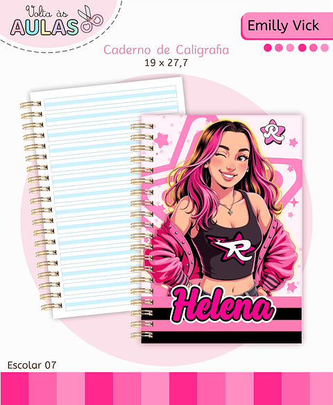 Kit Digital Encadernação Emily Vick - Volta às Aulas