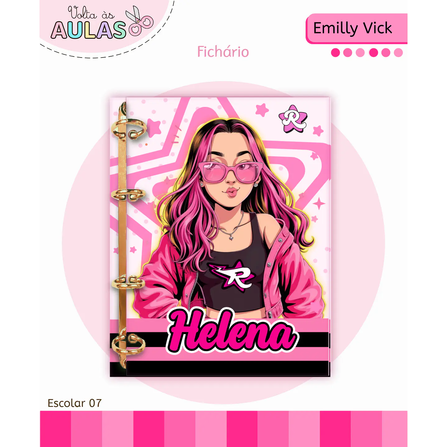 Kit Digital Encadernação Emily Vick - Volta às Aulas 3