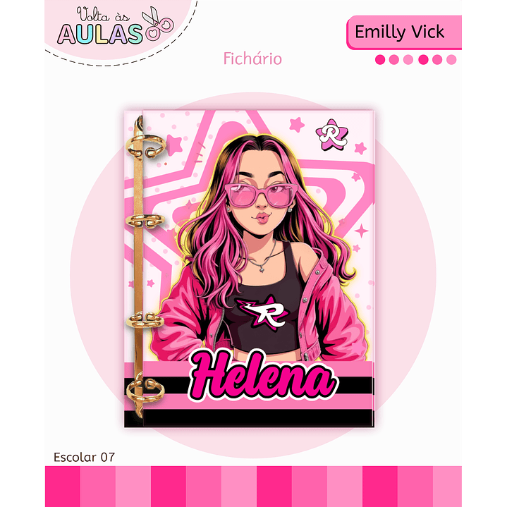 Kit Digital Encadernação Emily Vick - Volta às Aulas 3