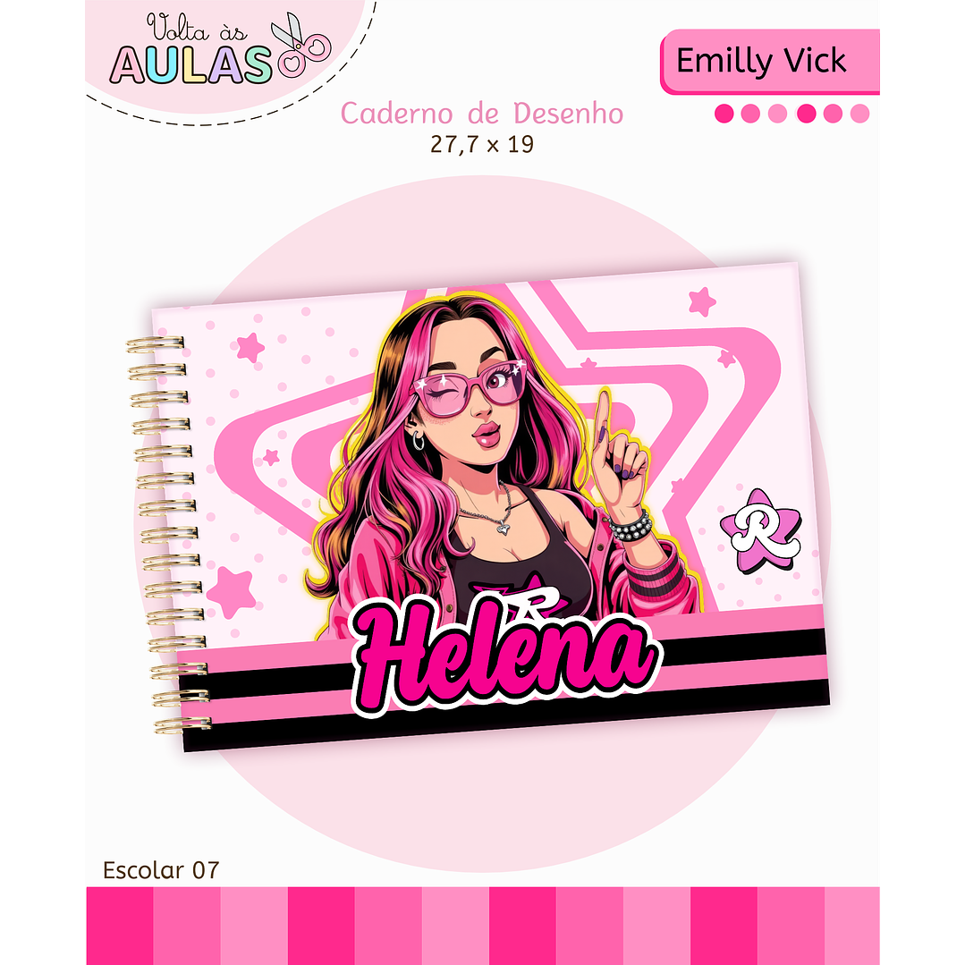Kit Digital Encadernação Emily Vick - Volta às Aulas 4