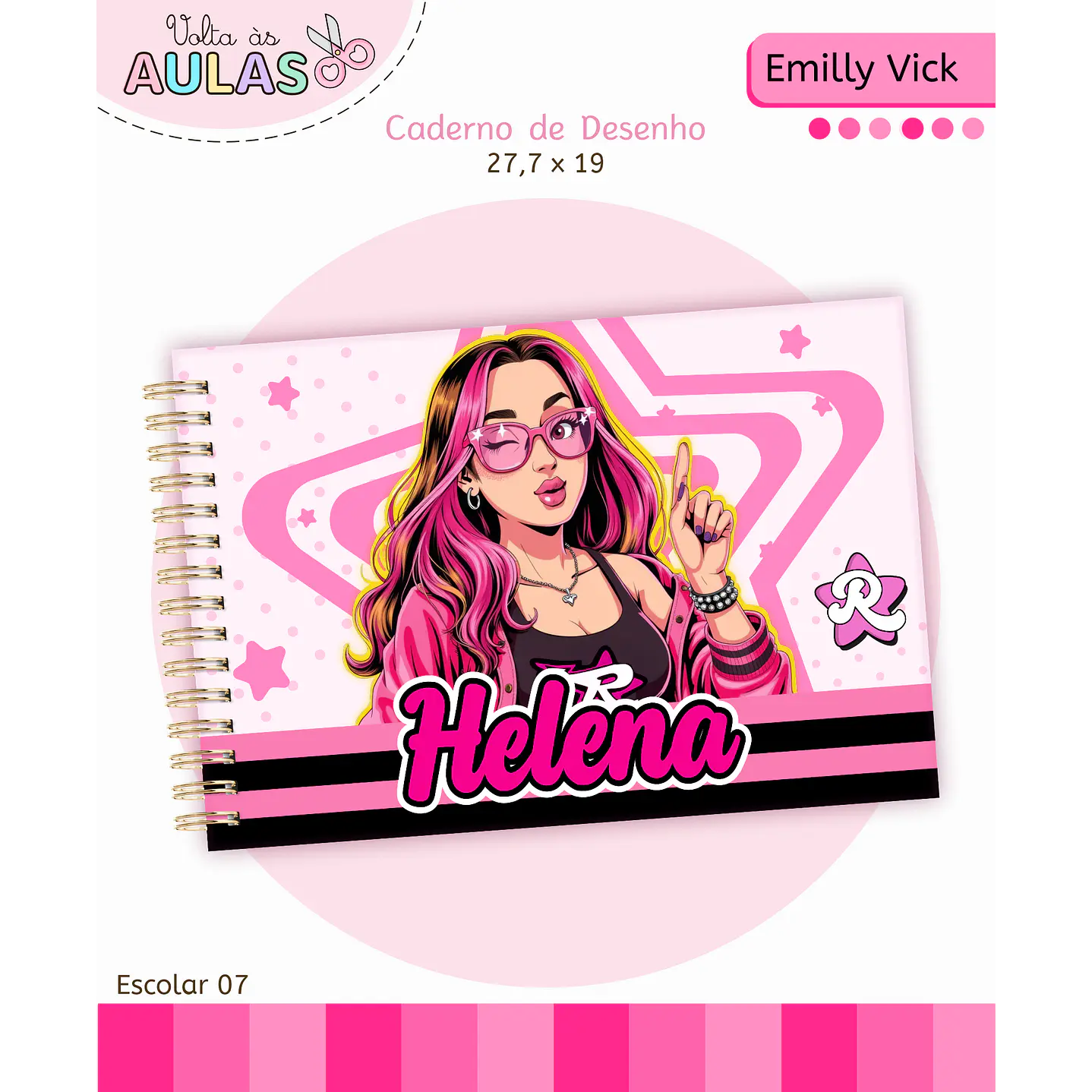 Kit Digital Encadernação Emily Vick - Volta às Aulas 4