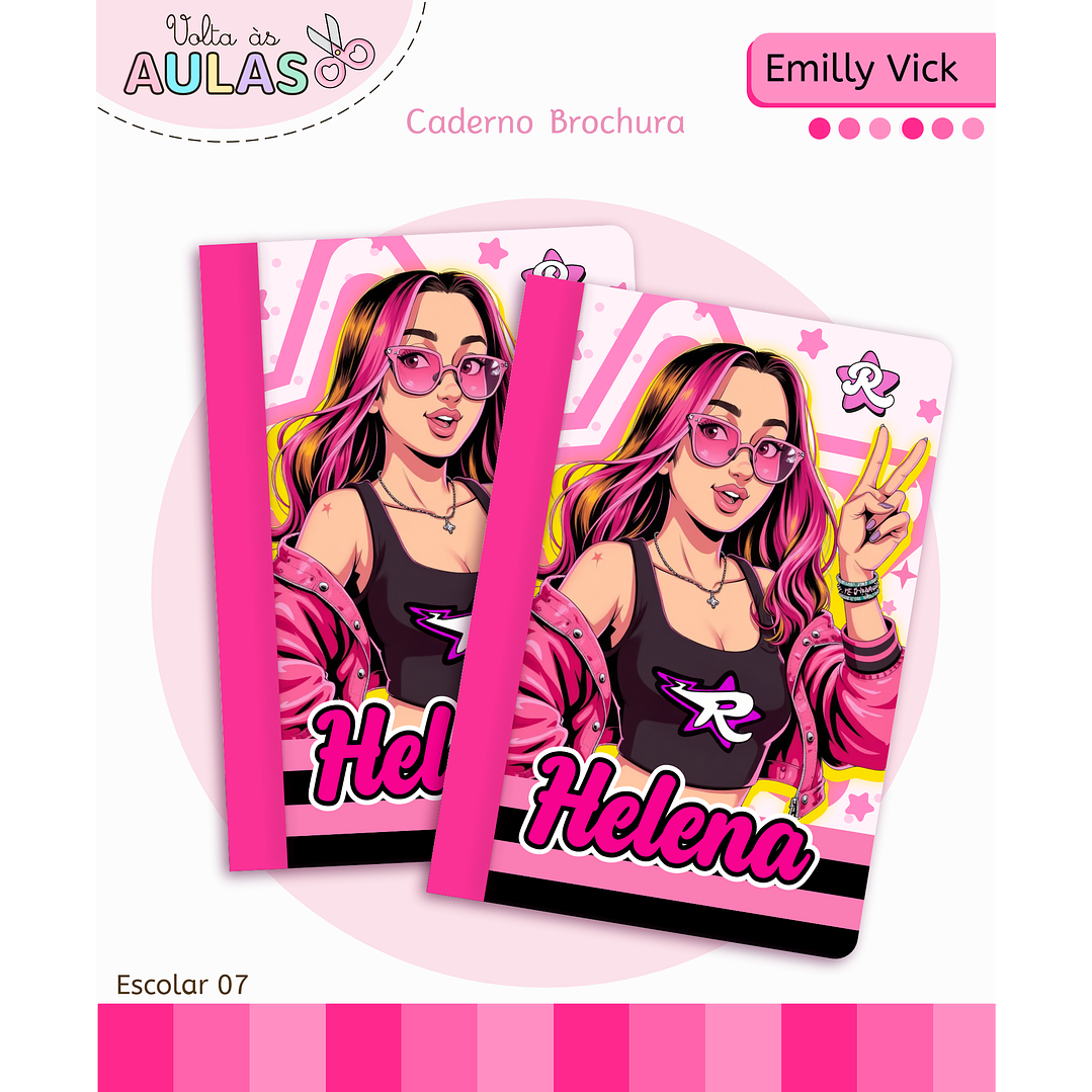 Kit Digital Encadernação Emily Vick - Volta às Aulas 6