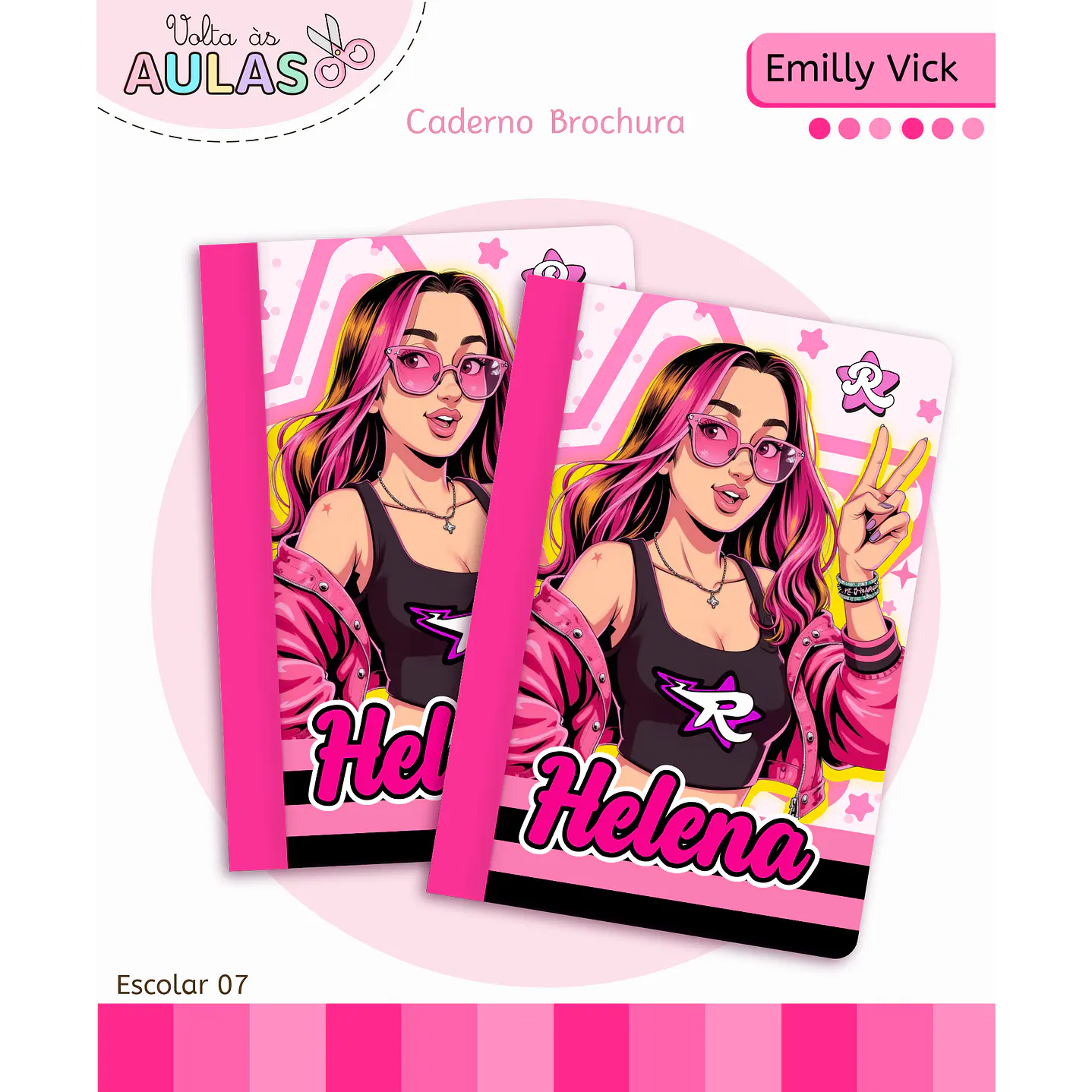 Kit Digital Encadernação Emily Vick - Volta às Aulas 6
