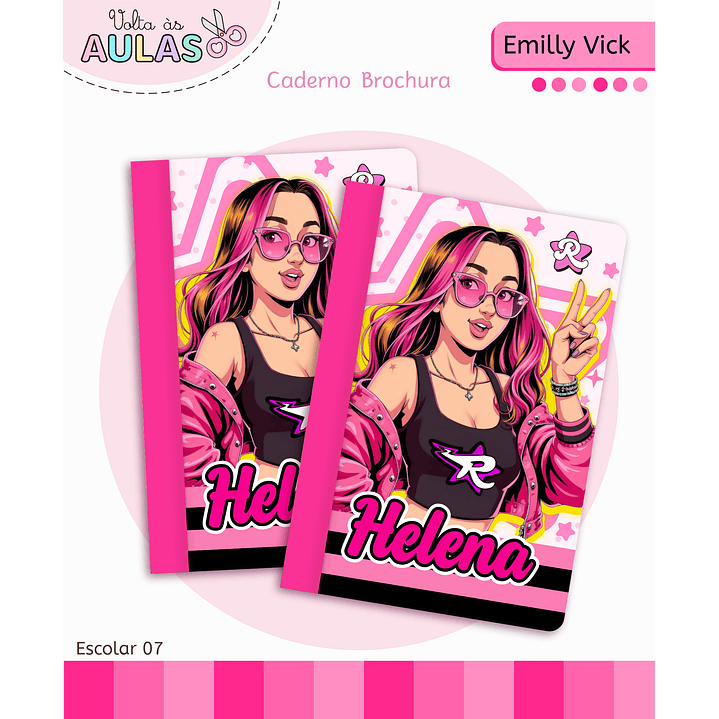 Kit Digital Encadernação Emily Vick - Volta às Aulas 6