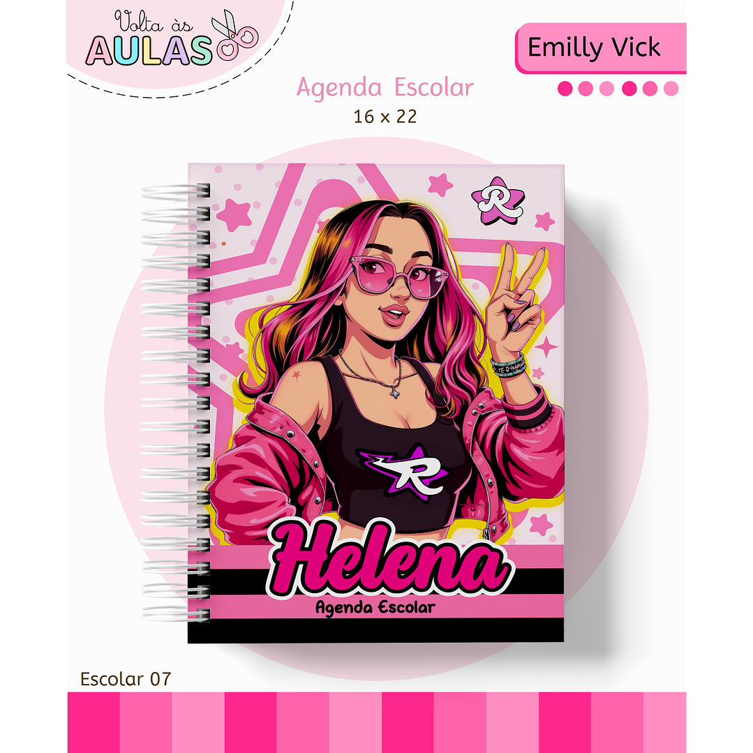 Kit Digital Encadernação Emily Vick - Volta às Aulas 8