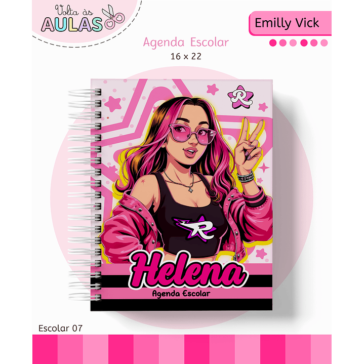 Kit Digital Encadernação Emily Vick - Volta às Aulas 8