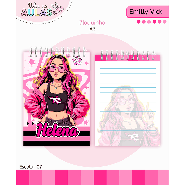 Kit Digital Encadernação Emily Vick - Volta às Aulas 13