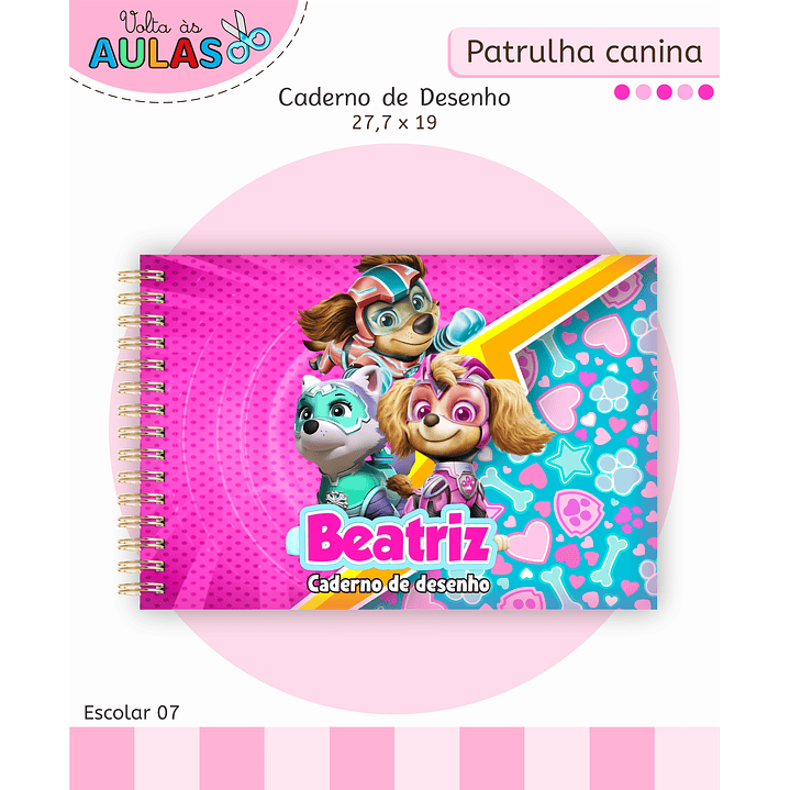 Kit Digital Encadernação Patrulha Canina Menina 3