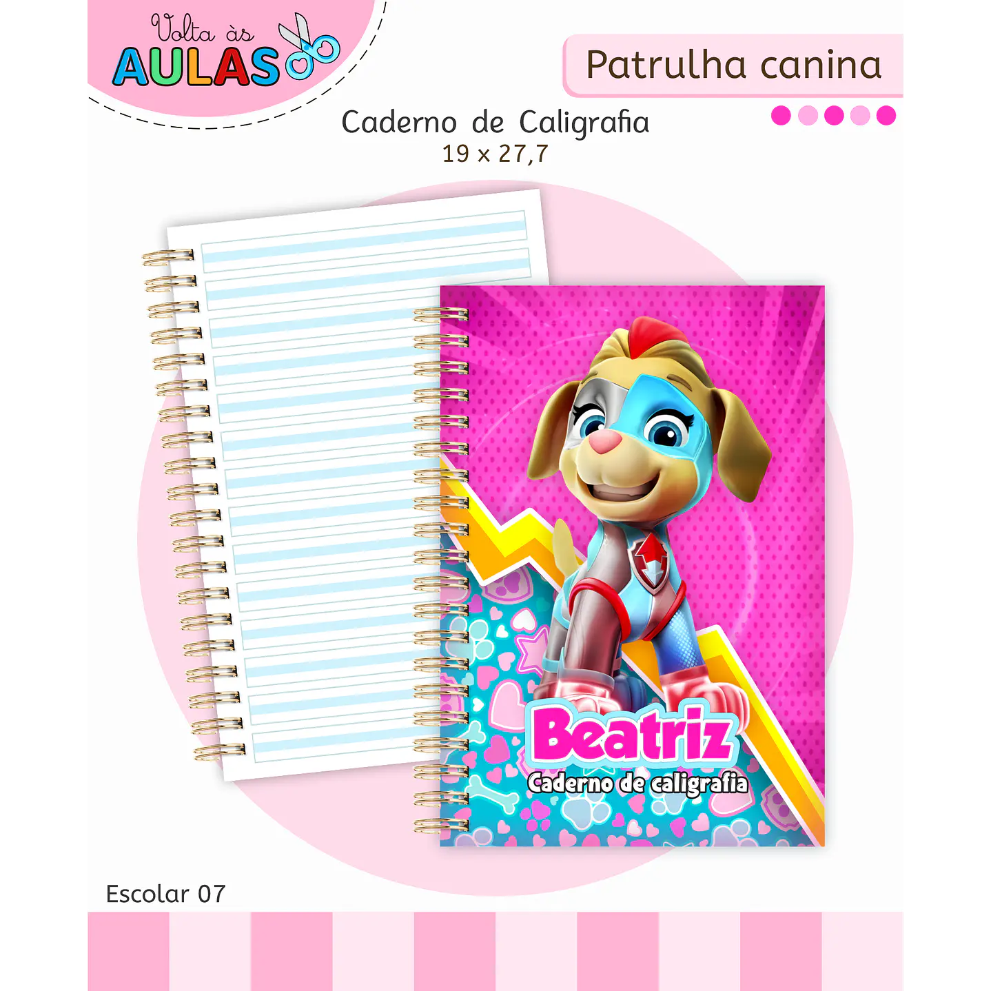 Kit Digital Encadernação Patrulha Canina Menina 4