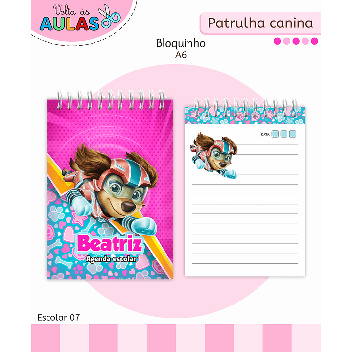 Kit Digital Encadernação Patrulha Canina Menina 8
